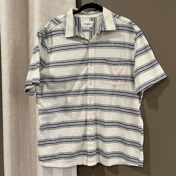 Men's Goodfellow & Co. Cotton Dog Bone Button Down, Size Large - Picture 1 of 6